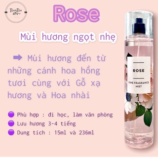 [ ROSE ] Xịt thơm toàn thân Bodymist