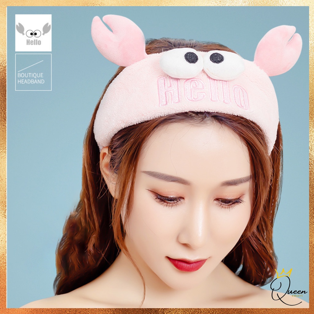 Băng Đô rửa mặt hình cua biển dễ thương cho nữ