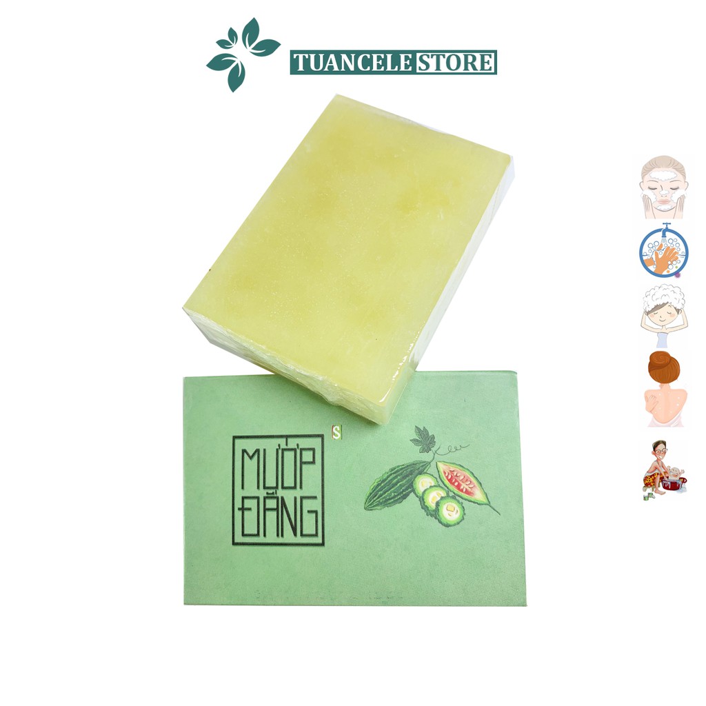 [GIẢM 3K] Xà Phòng Khổ Qua Xà Bông Mướp Đắng Sinh Dược 100% Tự Nhiên HandMade 100gram