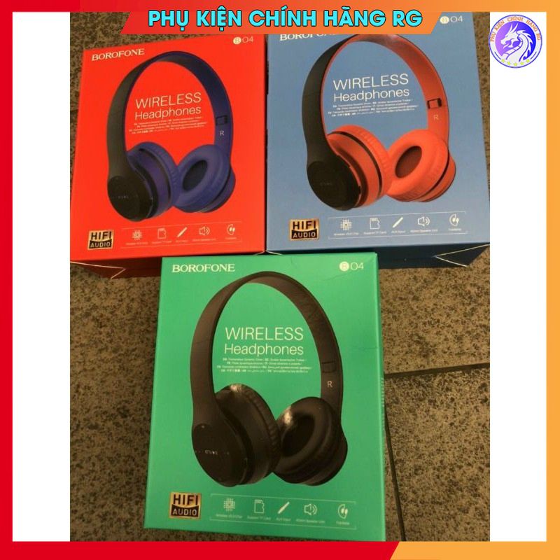 Tai nghe chụp tai bluetooth không dây có mic Borofone BO4 bảo hành 12 tháng