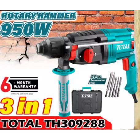 TOTAL Máy khoan đục 950W TH309288 <HÀNG CHÍNH HÃNG>