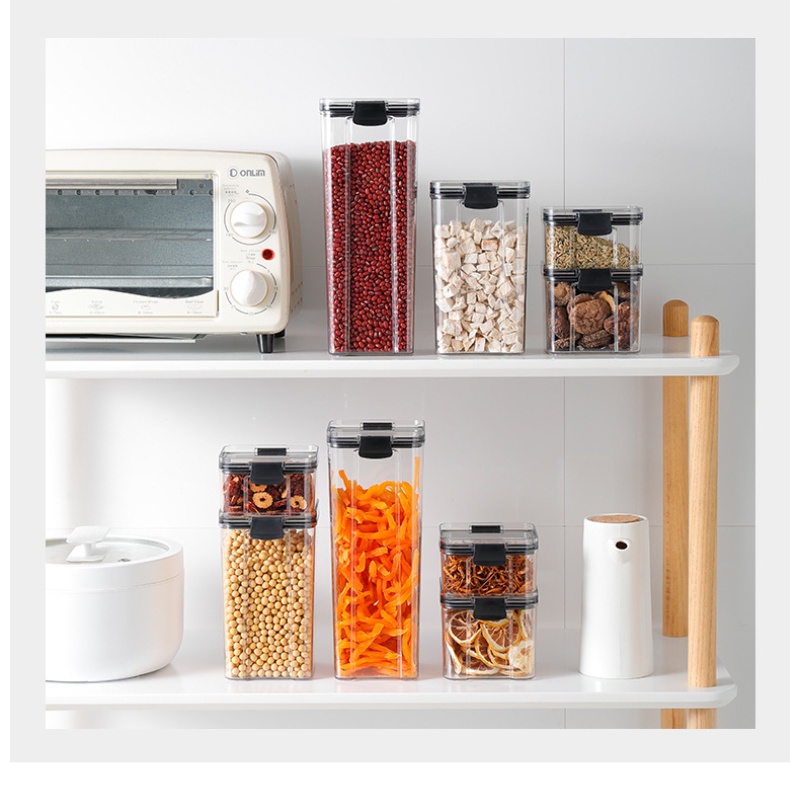 Hộp Nhựa Trong Suốt Đựng Thực Phẩm Có Khóa Tiện Dụng Cho Nhà Bếp
