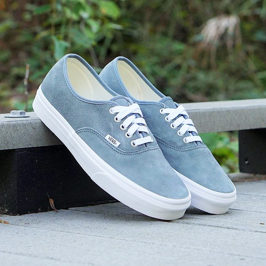vans pig suede authentic blue fog