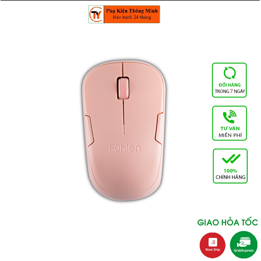 Chuột không dây Fuhlen A06 Hồng  - Bảo hành 24 tháng chính hãng