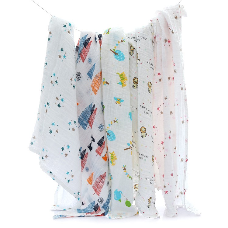 Khăn đa năng cho bé Muslin Swaddles 120x120cm 100% organic cotton