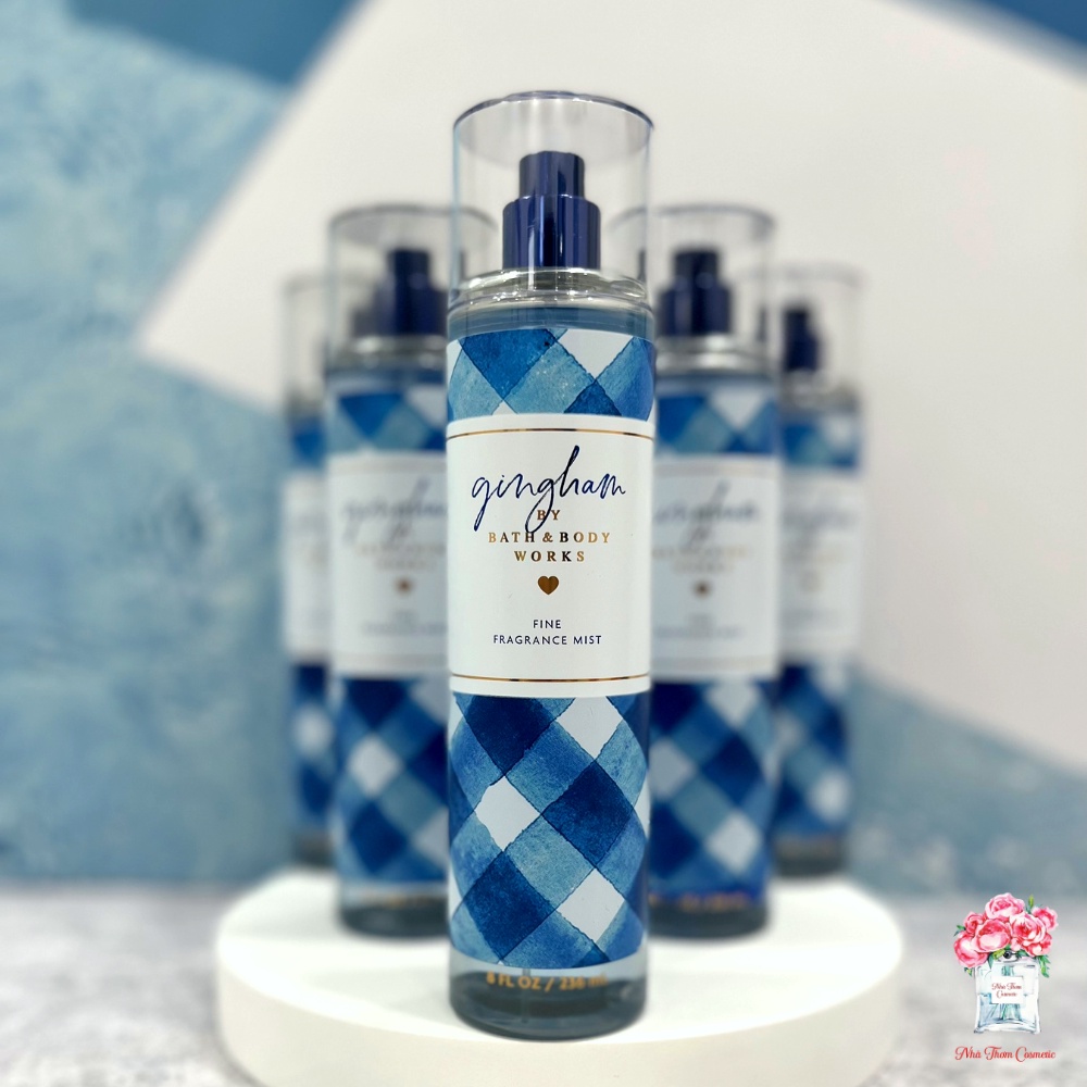 Xịt Thơm Body Bath & Body Works Mist Gingham Path Hương Thơm Đến Từ Cỏ Hoa Tươi Mát Thiên Nhiên Sảng Khoái 236ml