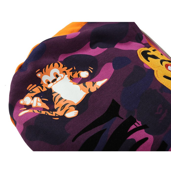 Mới Áo Hoodie BAPE Shark Họa Tiết Rằn Ri