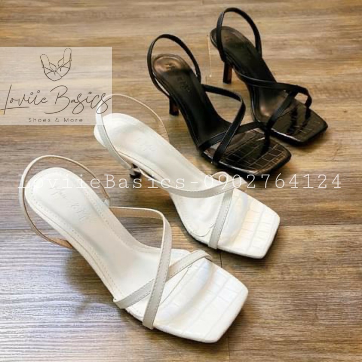 SANDAL CAO GÓT LOVIIE BASICS - SANDAL DÂY MÃNH THỜI TRANG - CAO GÓT 5 PHÂN - G210318