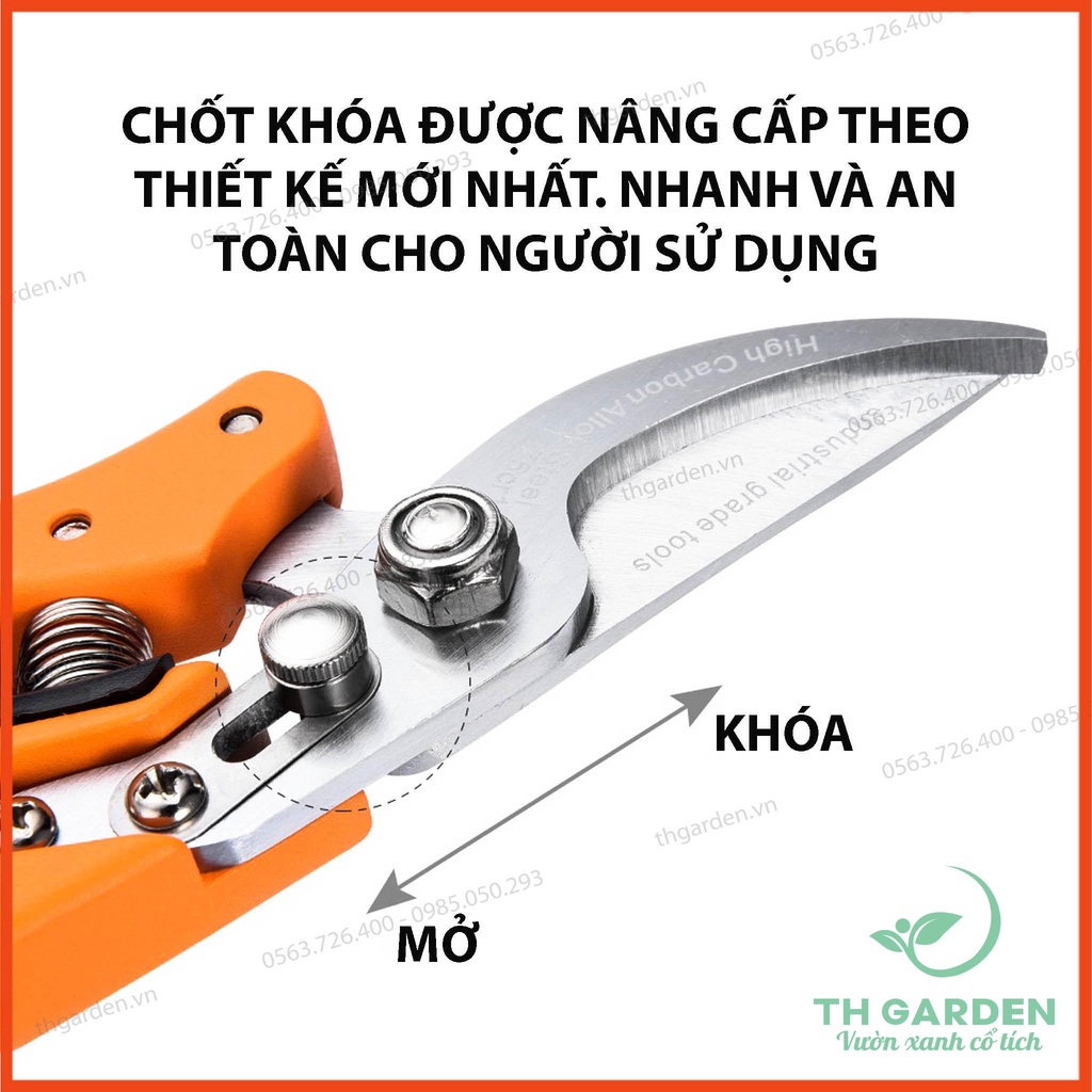 Kéo cắt cây cảnh TH Garden siêu sắc bén - Tăng 20 lần lực cắt