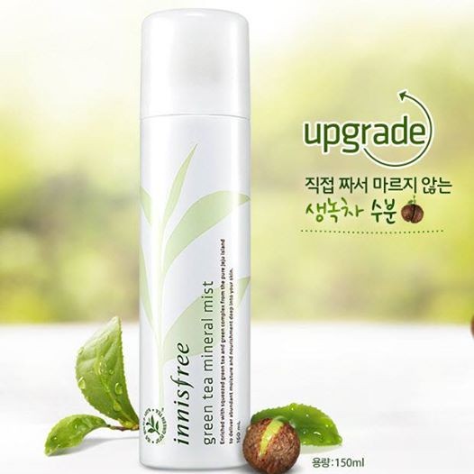 Xịt khoáng Green Tea Mineral Mist 50ml, 150ml