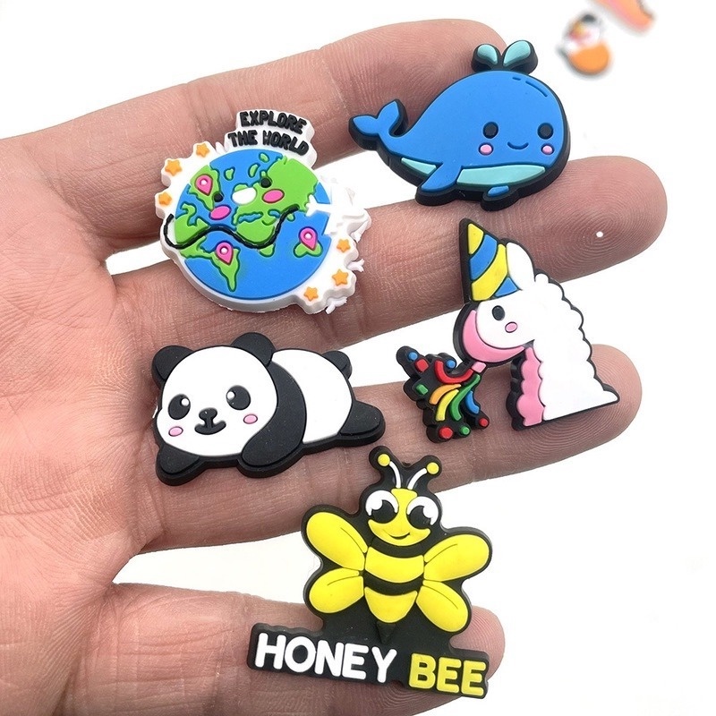 Phụ Kiện Trang Trí Giày Hình Chú Voi/Hoa/Kỳ Lân Nhiều Màu Sắc Thời Trang