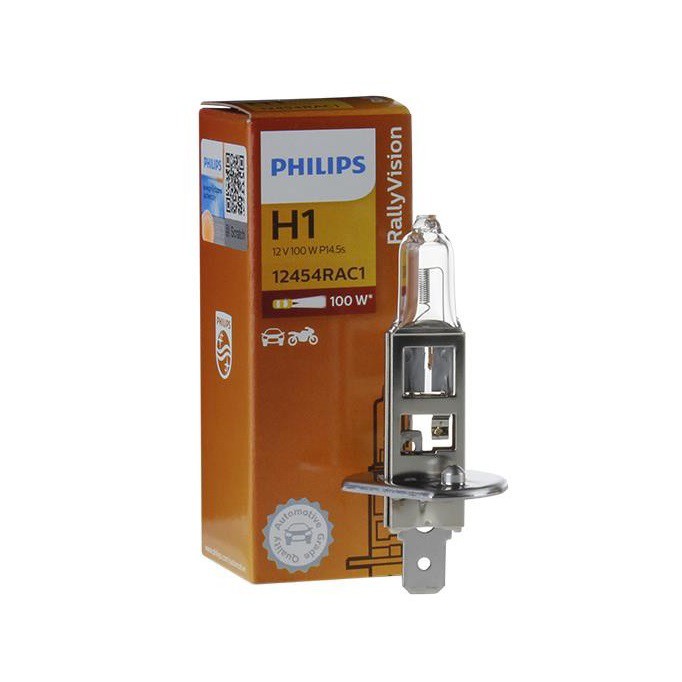 Bóng Đèn Pha Philips Chân H4 H1 Dùng Cho Ô Tô, Xe Máy - 12V 100W Công Nghệ Halogen