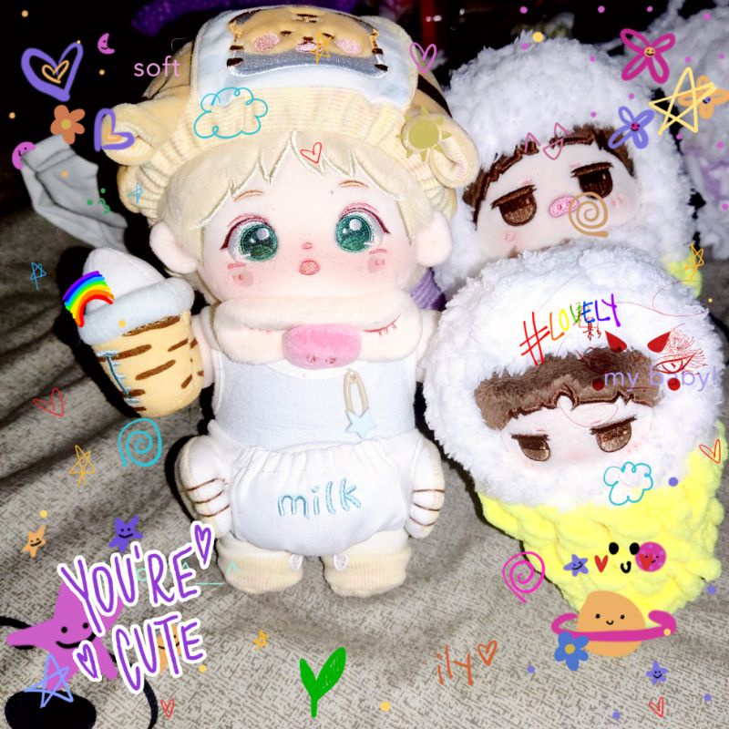 Có Sẵn Outfit Doll 10cm/15cm Túi Ngủ Ice-cream