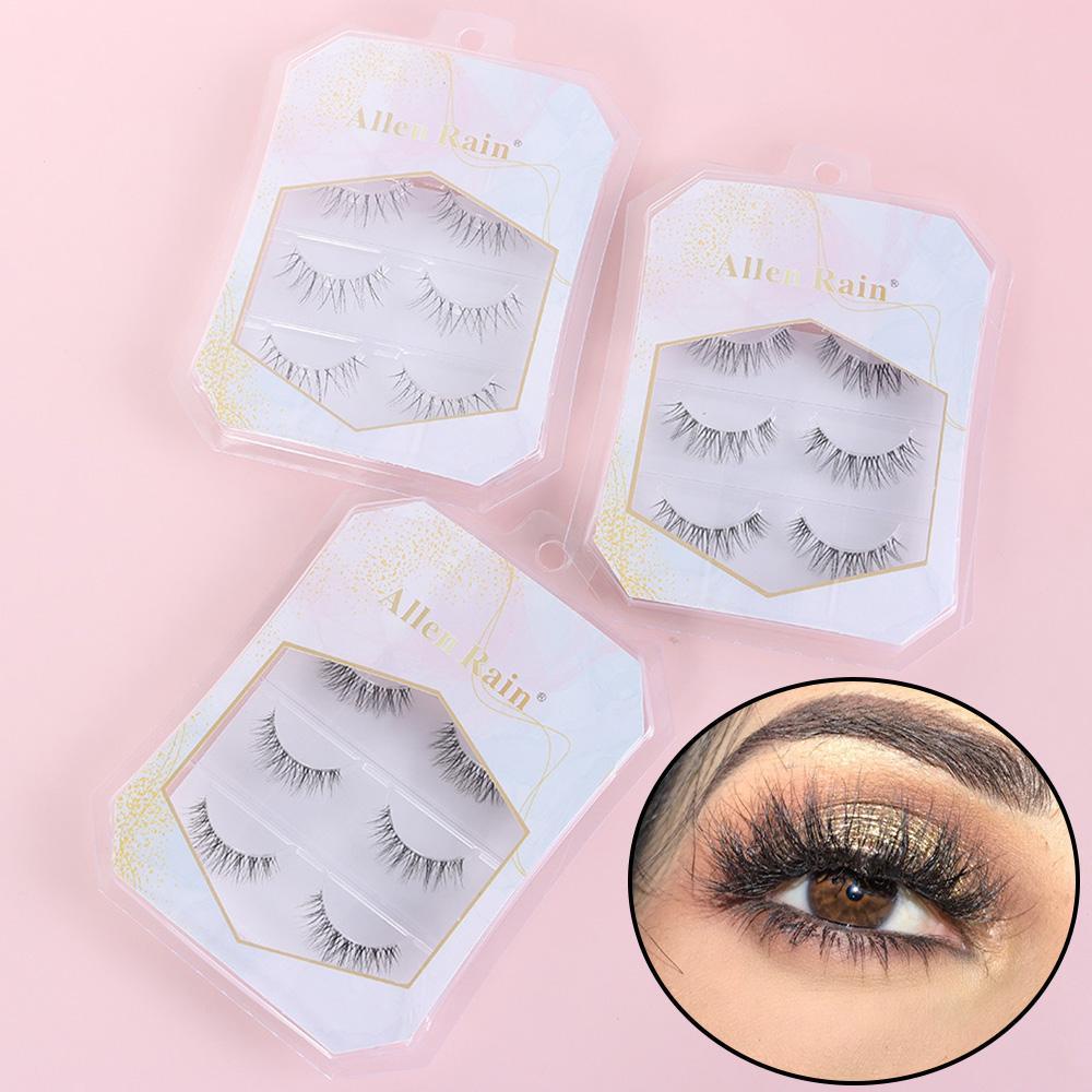 Set 3 Cặp Lông Mi Giả Ngắn Tự Nhiên Handmade Dành Cho Trang Điểm