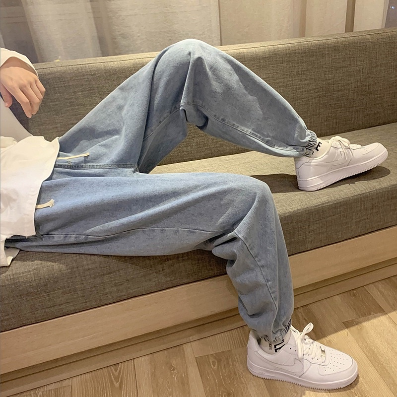 Quần jogger jean nam phong cách năng động trẻ trung - hot 2022-Q17- quần bò bó ống phong cách hiphop