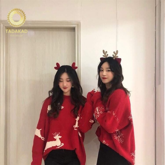 Áo Len NOEL, Giáng Sinh Nữ, Dáng Dài, Chui Đầu, Phong Cách Lười, Áo Dày Cho Mùa Thu Đông Hot 2021-TADAKAD Shop | BigBuy360 - bigbuy360.vn