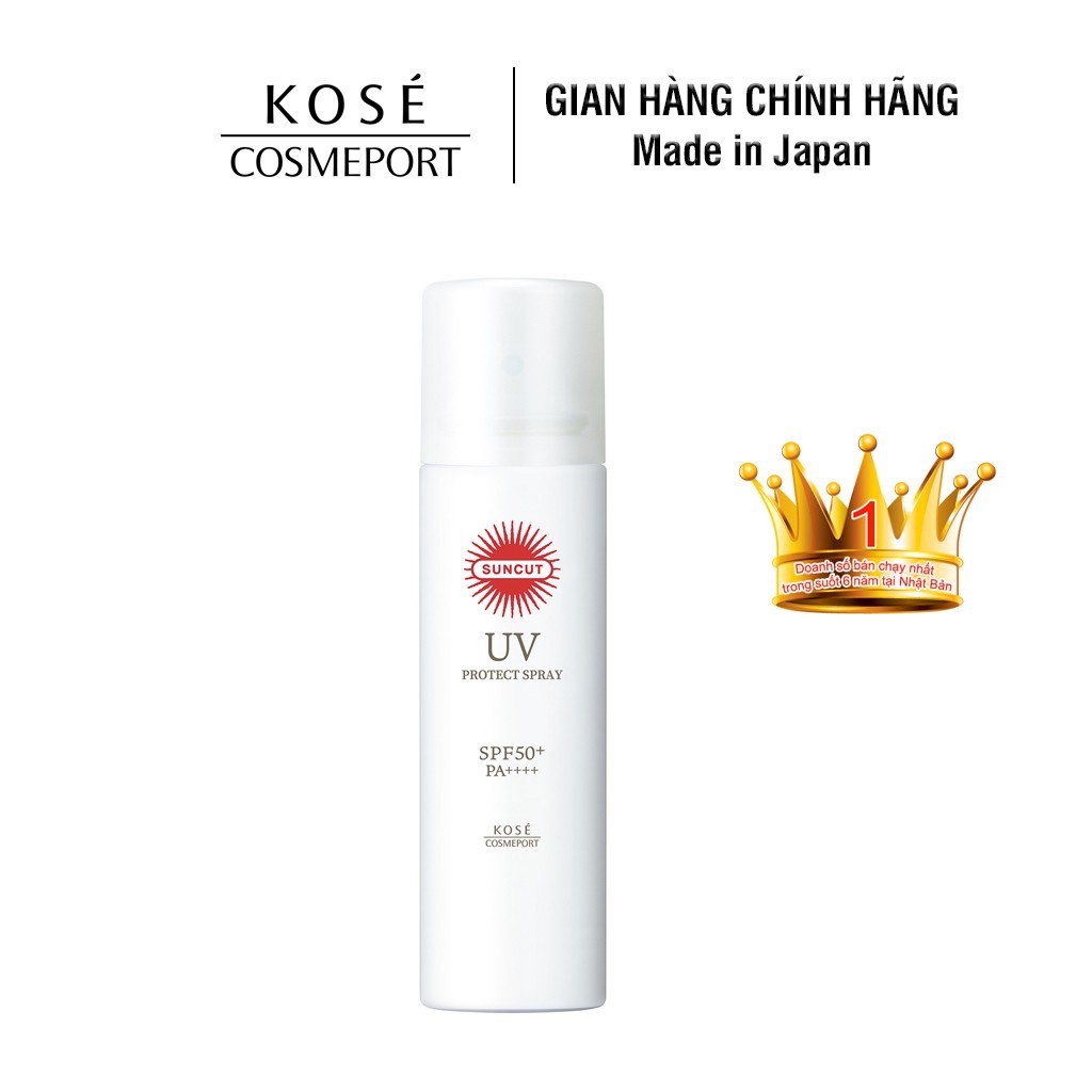 Chống nắng dạng xịt Kosé Nhật Bản Cosmeport Suncut Uv Protect Spray Spf50+/Pa++++ (60g)