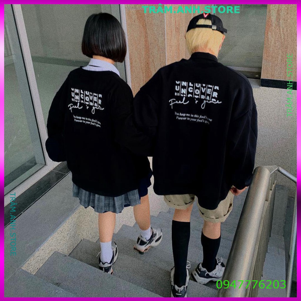 ÁO KHOÁC FOOL'S GAME UNCOVER UNISEX 5 MÀU - ÁO KHOÁC CARDIGAN NỈ DA CÁ XANH NEON ĐEN TRẮNG CAM 👗 👑