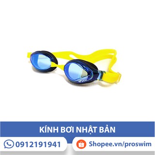 Kính Bơi Trẻ Em Nhật Góc Rộng 6-12 tuổi - Xanh Vàng