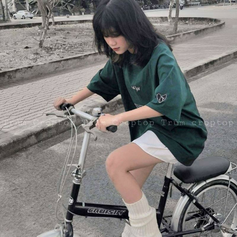 Áo Thun Tay Lỡ In Hình Sab Luv Màu Xanh , Áo Phông Rộng Form Unisex Nam Nữ 38-65kg