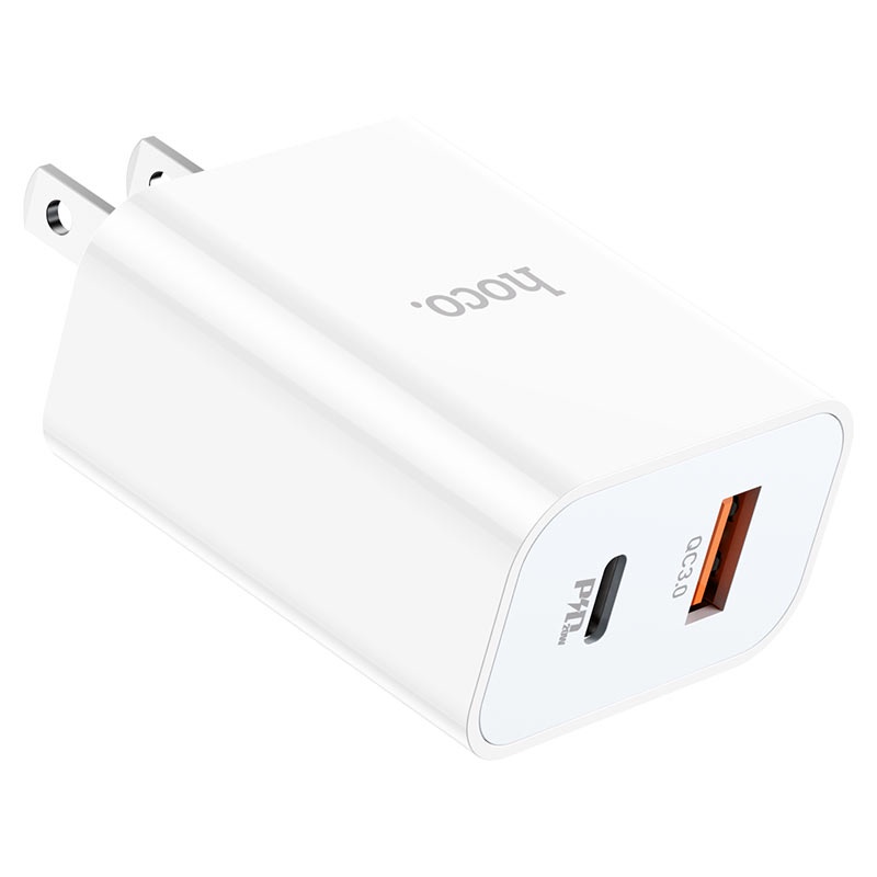 Bộ sạc Hoco C97 2 cổng USB QC 3.0 18W và TypeC PD 20W kèm cáp sạc TypeC to LN  - Phụ Kiện 1986