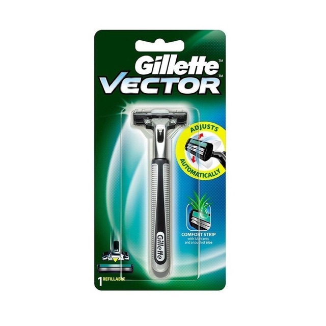 Bộ dao cạo râu Gillette Vector một cần, một lưỡi dao cạo Gillette Vector 100% chính hãng, uxu.vn cung cấp và bảo trợ.