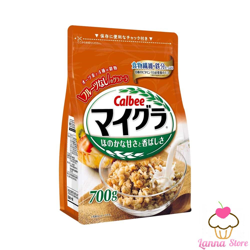 [HSD 10/2022] Ngũ cốc Calbee ăn kiêng giảm cân Nhật Bản mix hoa quả trái cây sữa chua dùng ăn sáng - CAM LÚA MẠCH 700g