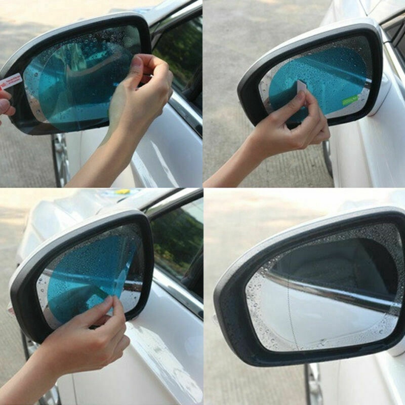 1 Cặp Phim Dán Kính Chiếu Hậu Xe Hơi Chống Sương Mù Và Nước