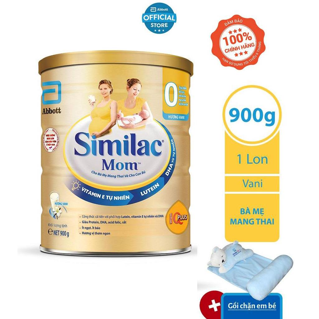 [Tặng Gối Chặn Cho Bé] Sữa Bột Similac Mom 900g