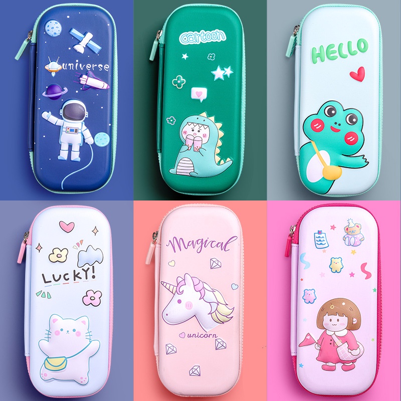 Túi Đựng Bút Mềm 3D Kawaii Chống Nước Sức Chứa Lớn Sắp Xếp Gọn Gàng Cho Học Sinh