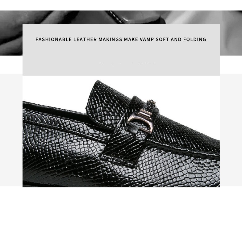 Giày da họa tiết da cá sấu thời trang dành cho nam