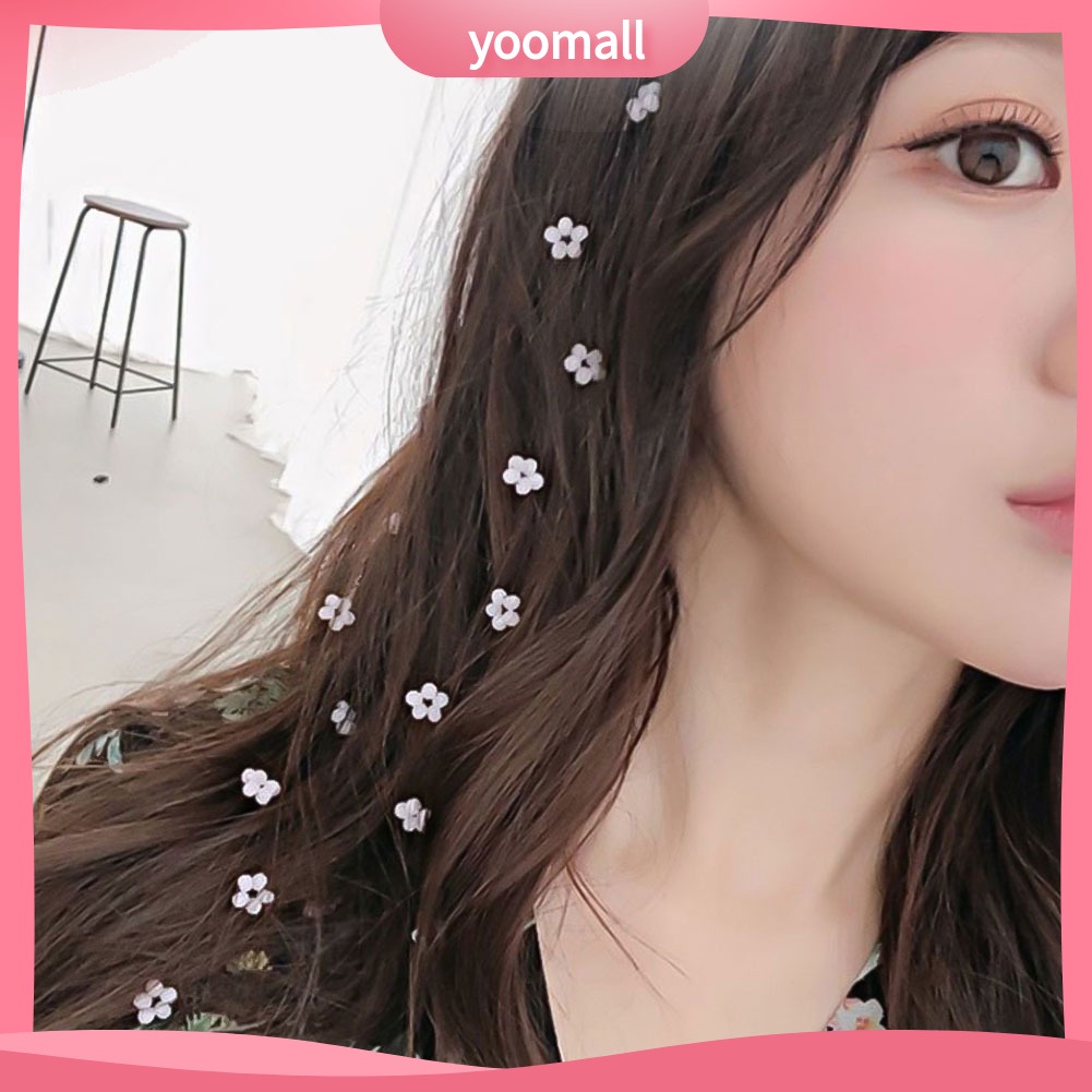 Kẹp tóc dáng dài đính họa tiết hình hoa giản dị cho nữ YOML