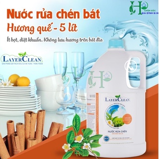 Nước rửa chén bát hữu cơ Layer clean hương quế 5 Lít