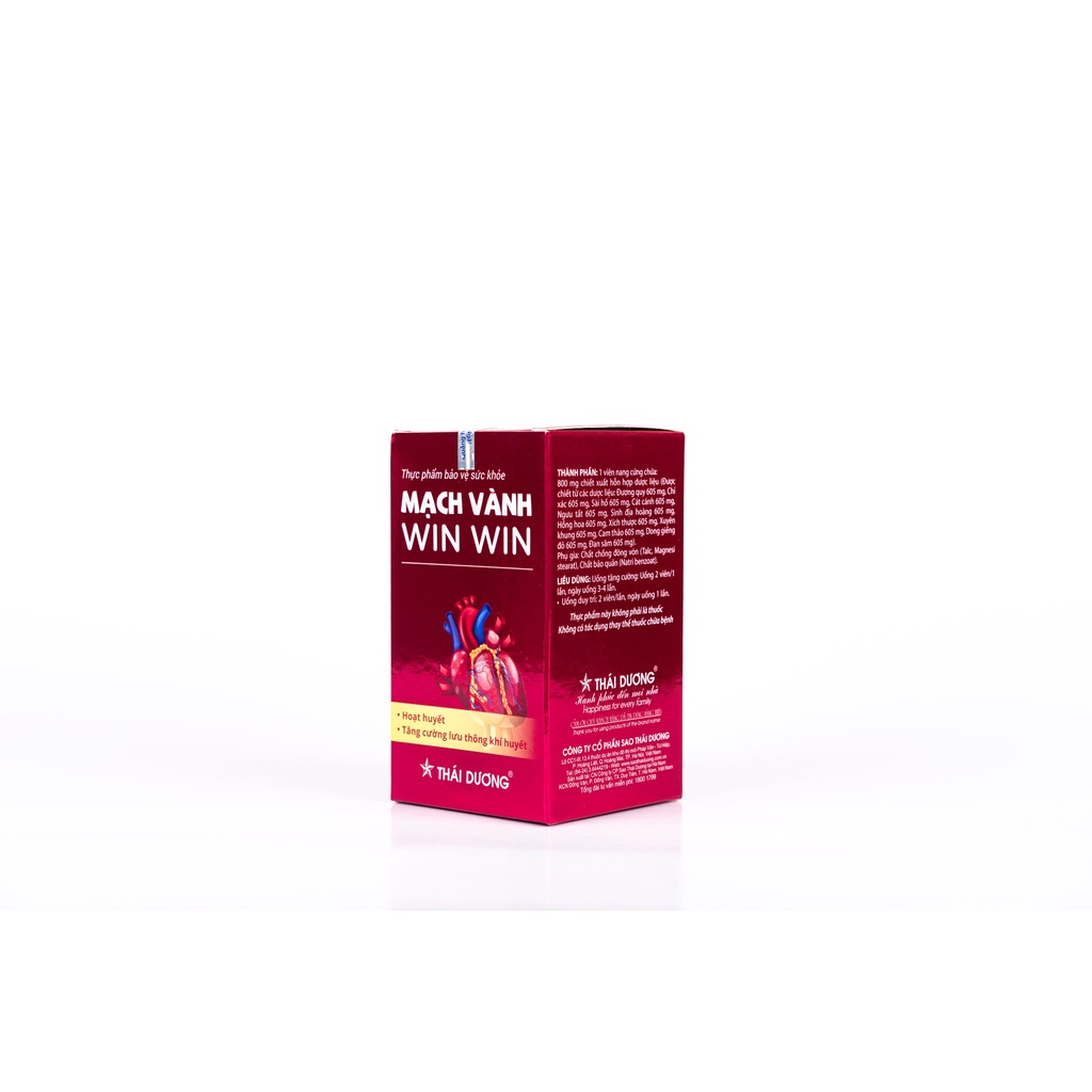 Viên uống mạch vành Win Win lọ 90 viên - Sao Thái Dương