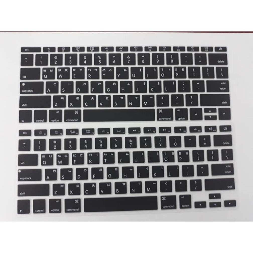 PHỦ PHÍM SLICON TIẾNG HÀN CHO MACBOOK BẢN QUỐC TẾ