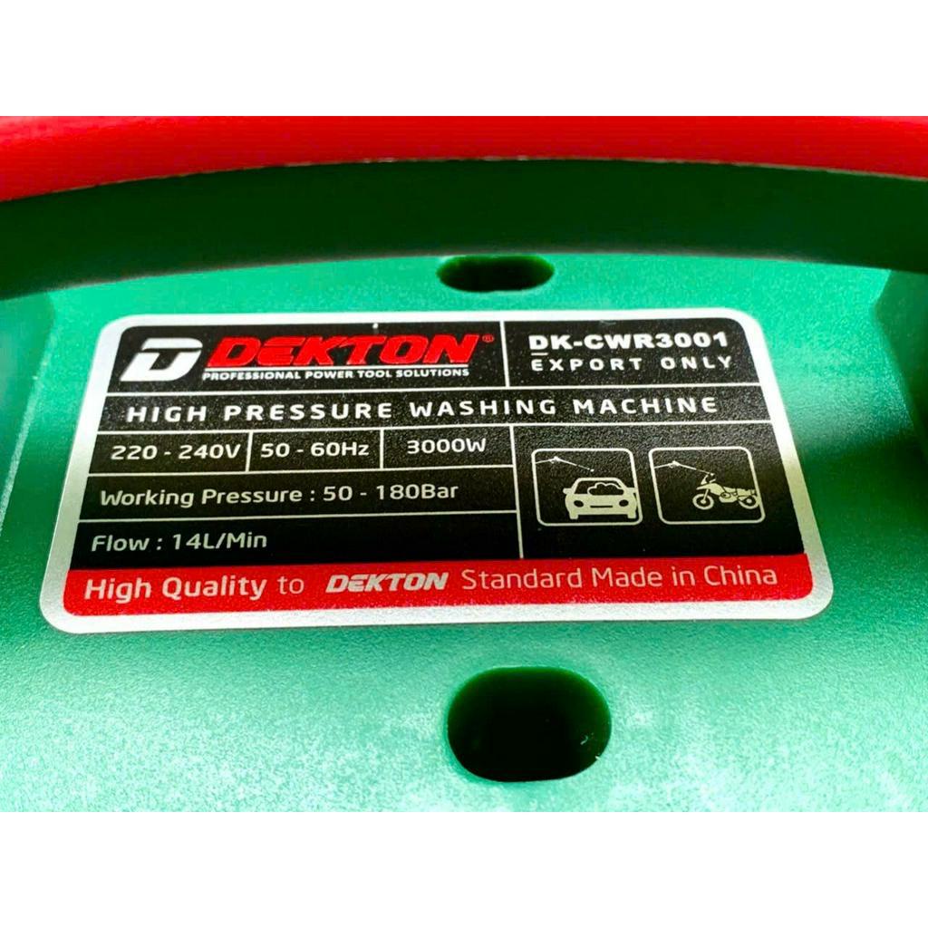 Máy Rửa Xe Dekton 3000W DK-3001 / Có Chỉnh Áp / Bảo hành 6 tháng