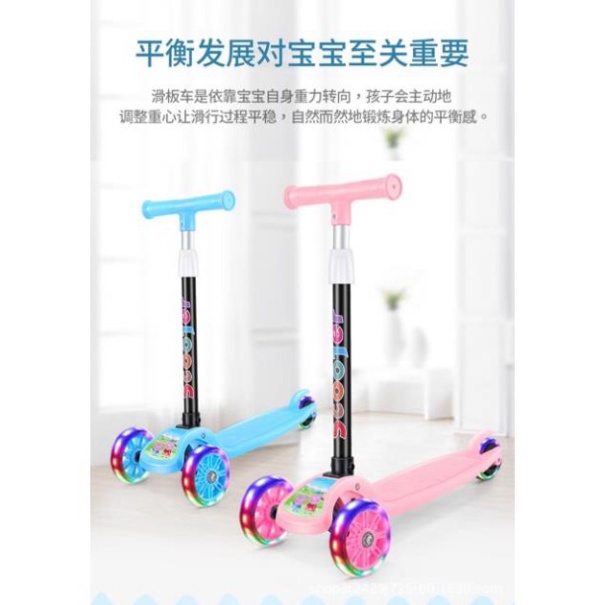 [Free Ship] Xe trượt scooter bánh phát sáng có thể gập gọn dễ mang theo (LH3)