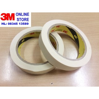COMBO 02 CUỘN Băng keo giấy 3M Masking Tape 2600 20mmx27m