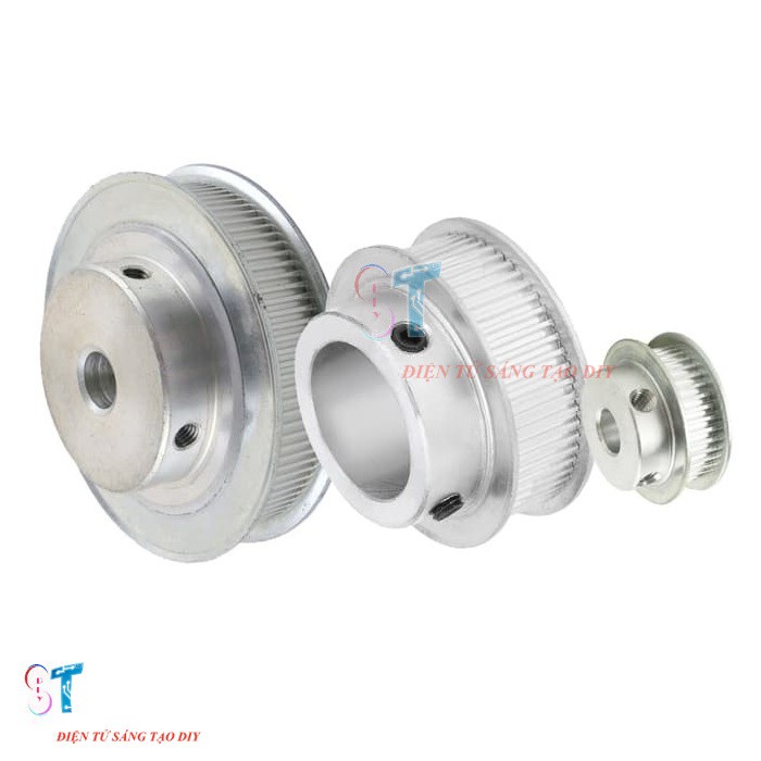 Pulley Bánh Răng Nhôm MXL 40 Răng Bản Rộng Đai 11mm Trục 5mm