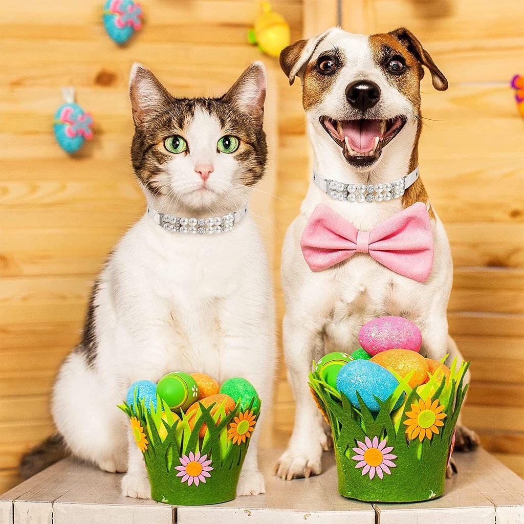 Vòng Cổ Da Cho Thú Cưng|Dây Đeo Cổ Hình Mèo Đáng Yêu