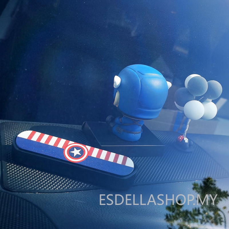 Mô Hình Búp Bê Captain America Hoạt Hình Lắc Đầu Tạm Thời Trang Trí Xe Hơi