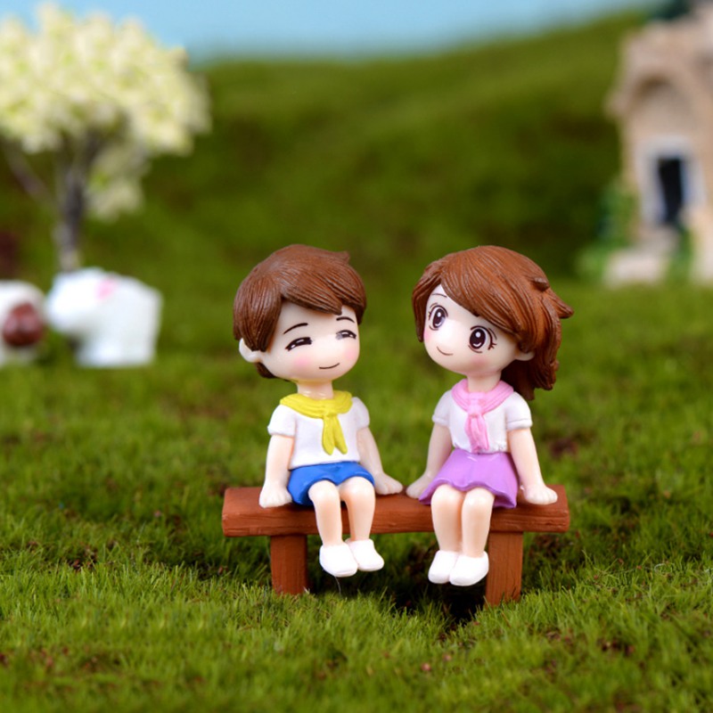 Set 3 Mô Hình Cặp Đôi Trang Trí Sân Vườn