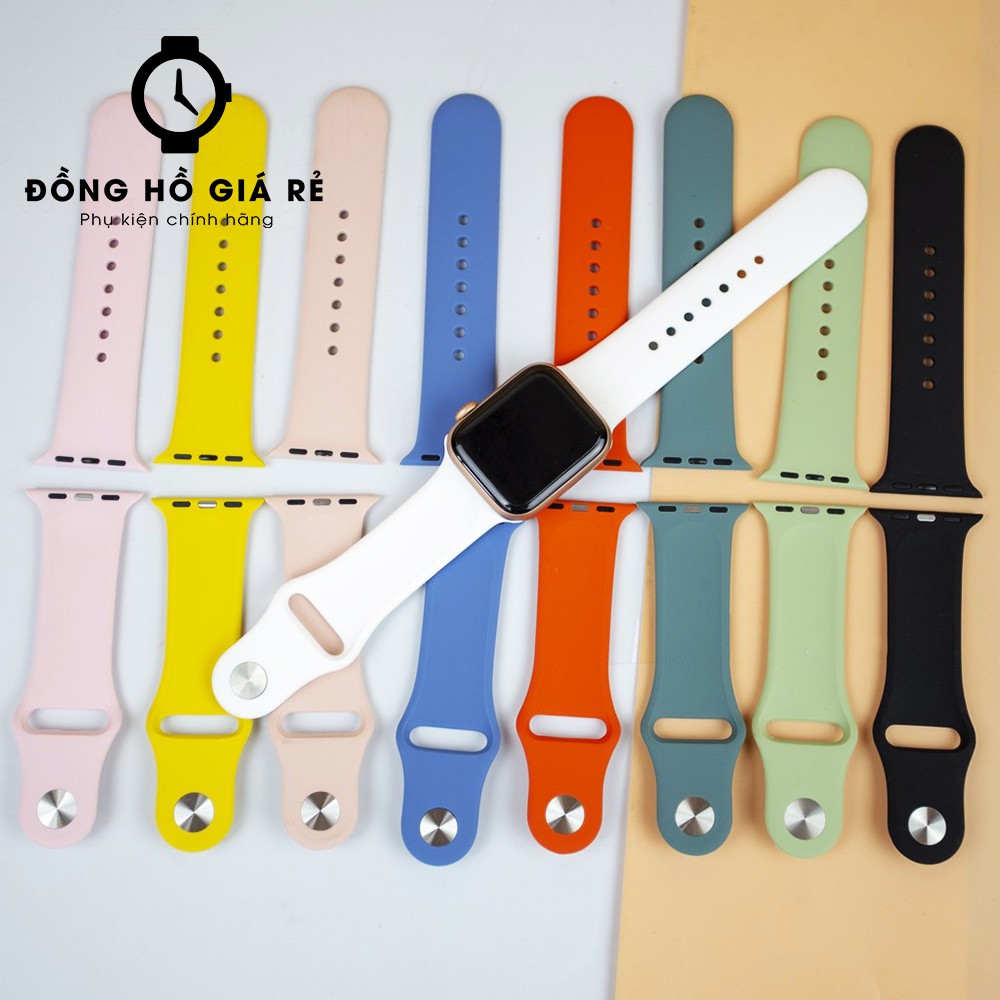 [LOẠI 1] Dây Đeo Silicon Mềm Cho Đồng Hồ Thông Minh Apple Watch Iwatch 38mm/40mm/42mm/44mm