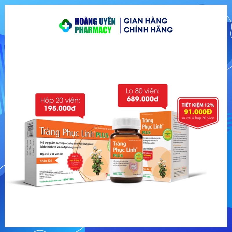 Tràng Phục Linh Plus - hỗ trợ các rối loạn đại tràng