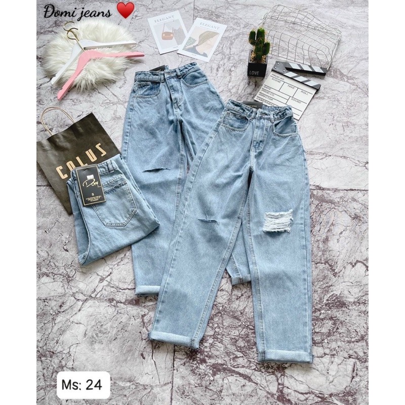 Quần baggy jean lưng cao basic | BigBuy360 - bigbuy360.vn