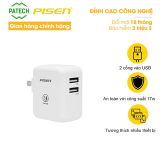 Sạc Pisen Dual Port 2.4A -Sạc 2 cổng USB