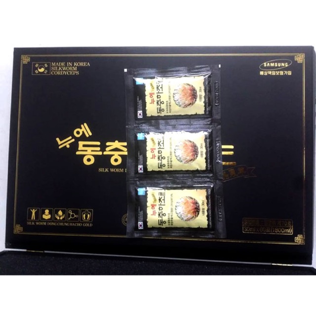 Đông trùng hộp gỗ đen 60 gói 100 đông trùng | BigBuy360 - bigbuy360.vn