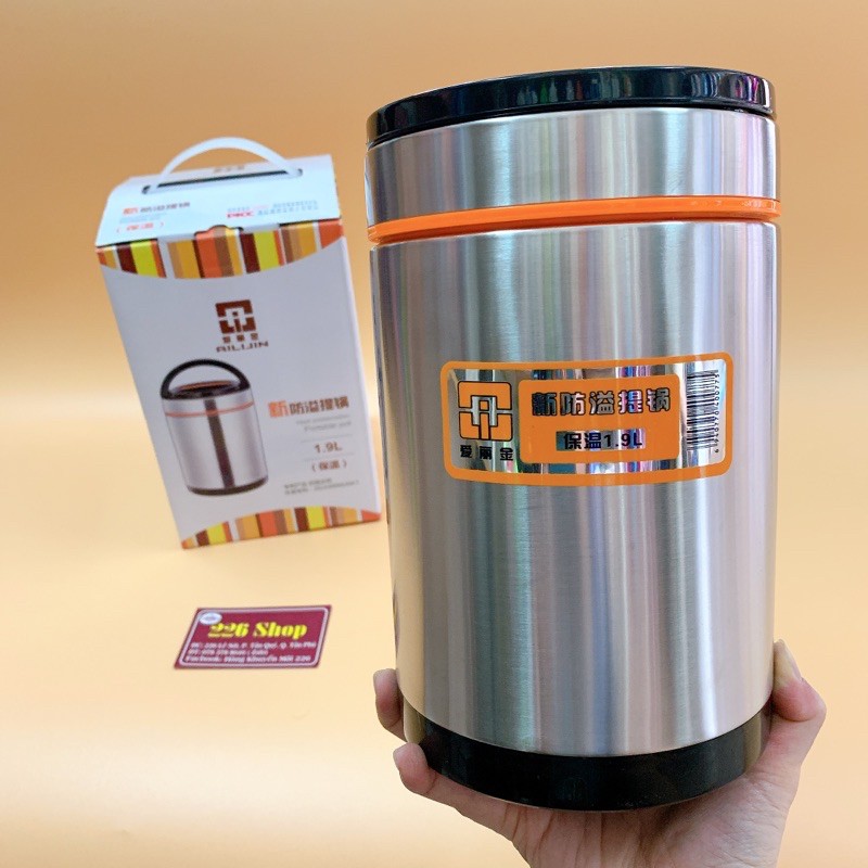 Cà mên inox 2 lớp cao cấp giữ nhiệt  .Hai size 1400ml và 1900ml.Hàng siêu thị dày nặng cao cấp
