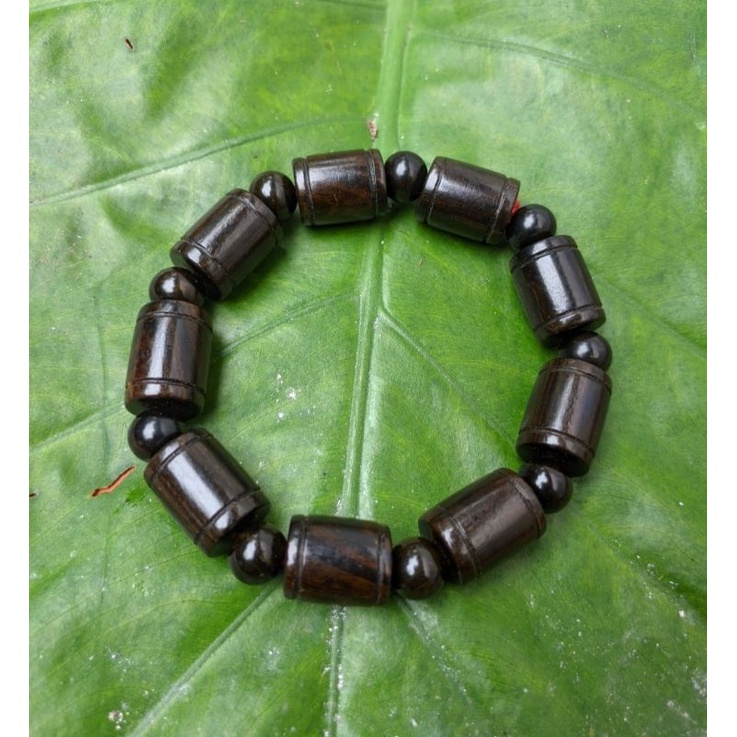 Vòng tay nam gỗ hạt trúc 12 ly mun sừng khánh hòa