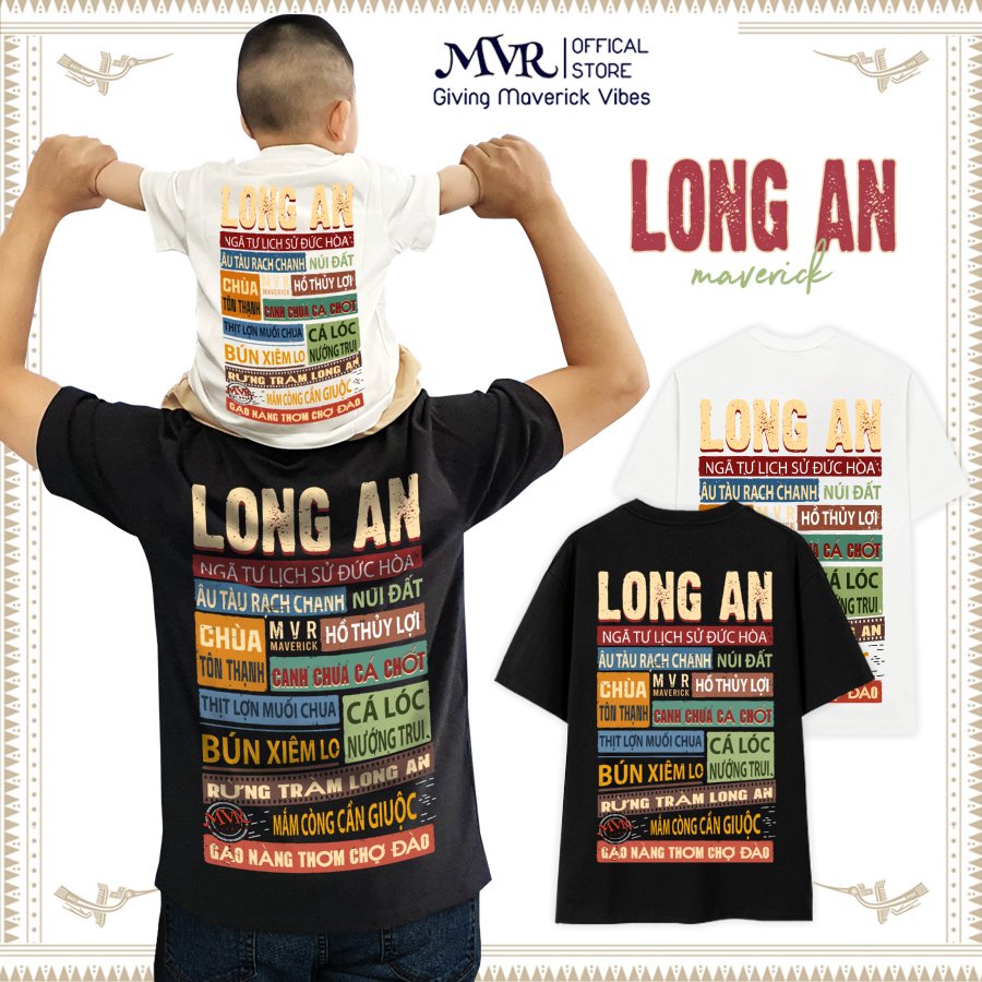Áo thun Long An - Unisex phông cotton ao cặp gia đình du lịch fact UNDER MVR BB4163